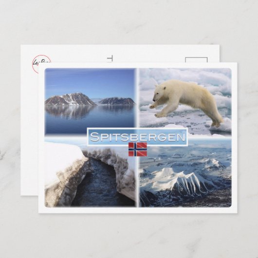 NO Spitsbergen - Svalbard - Fjord - Polar Beer - Briefkaart (Voorkant / Achterkant)