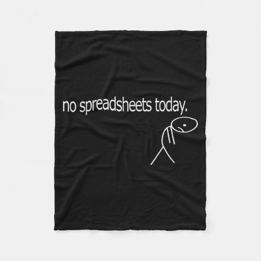 No Spreadsheets Today Accounting Spreadsheets Acco Fleece Deken (Voorkant)