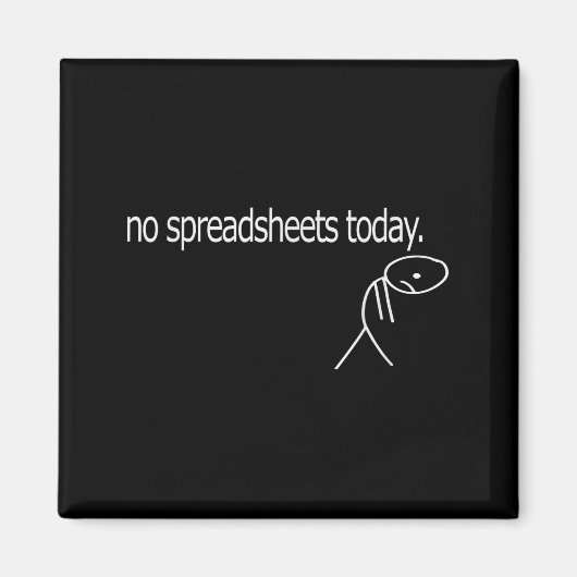 No Spreadsheets Today Accounting Spreadsheets Acco Magneet (Voorkant)