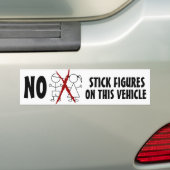 NO Stapvormige maatjes op dit voertuig Bumpersticker (Op auto)
