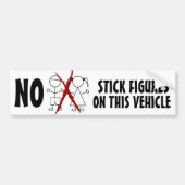 NO Stapvormige maatjes op dit voertuig Bumpersticker (Voorkant)