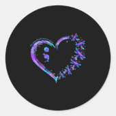 No Story Should End Too Soon Suicide Prevention Aw Ronde Sticker (Voorkant)