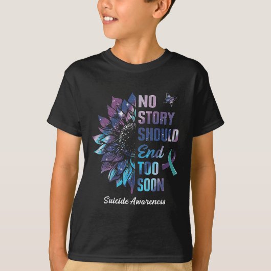 No Story Should End Too Soon Suicide Prevention Aw T-shirt (Voorkant)