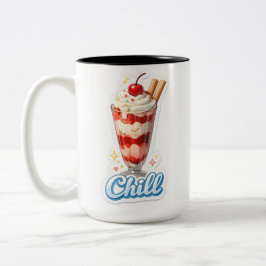 No strawberry parfait two tone coffee mug tweekleurige koffiemok