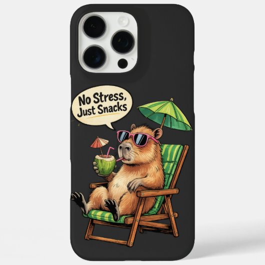 No Stress, Just Snacks – Cute Capybara Summer Vaca Case-Mate iPhone Case (Achterkant)