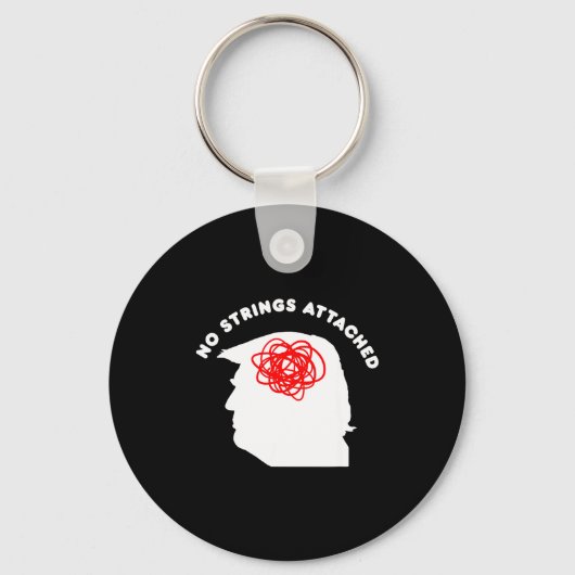 No Strings Attached Funny Sarcastic Saying Adult H Sleutelhanger (Voorkant)