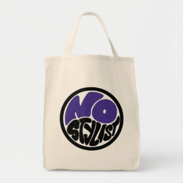 NO STYLIST double purp emblem grocery Tote Bag