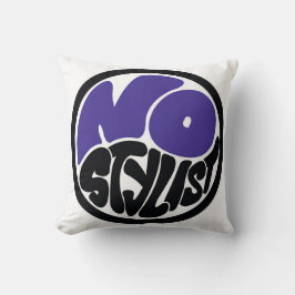 NO STYLIST double purp emblem Throw Pillow Kussen