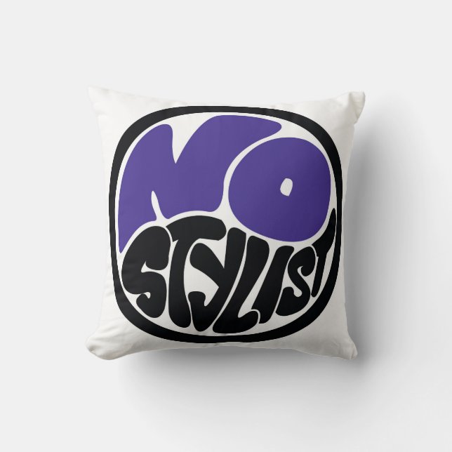 NO STYLIST double purp emblem Throw Pillow Kussen (Voorkant)