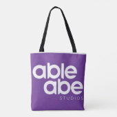 NO STYLIST double purp emblem Tote Bag (Achterkant)