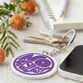 NO STYLIST zwart/paars Acrylen sleutelhanger (Voorkant Rechts)