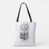 No Such Thing as Too Many Books Unisex Tote Bag (Achterkant)