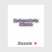 No Surrender to Convulsies Paarse Epilepsie Bewust Sticker (Vel)