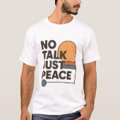 No Talk Just Peace | Retro 70s Aesthetic Introvert T-shirt (Voorkant)