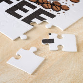 No Talkie Before Coffee – Funny Retro Coffee Lover Legpuzzel (Zijkant)