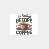 No Talkie Before Coffee – Funny Retro Coffee Lover Post-it® Notes (Voorkant)