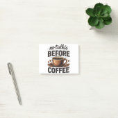 No Talkie Before Coffee – Funny Retro Coffee Lover Post-it® Notes (Kantoor)