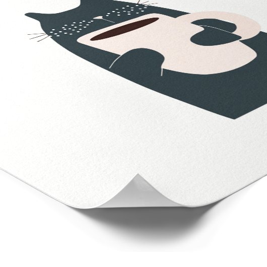 No Talkie Without Coffee Quote Poster (Hoek)