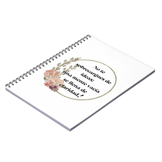 No te sobrecargues de ideas notitieboek (Linkerzijde)