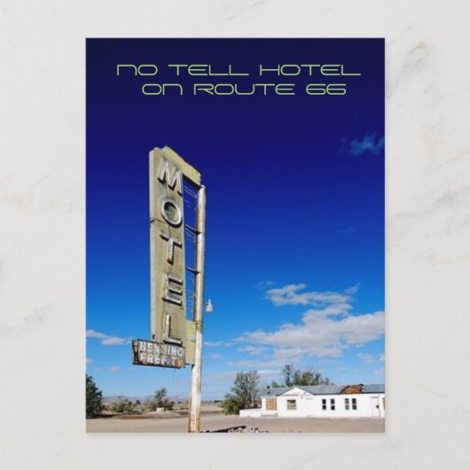 No Tell Hotel Briefkaart (Voorkant)
