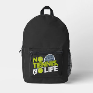 No Tennis, No Life - Design Sportive and Dynamic Bedrukte Rugzak