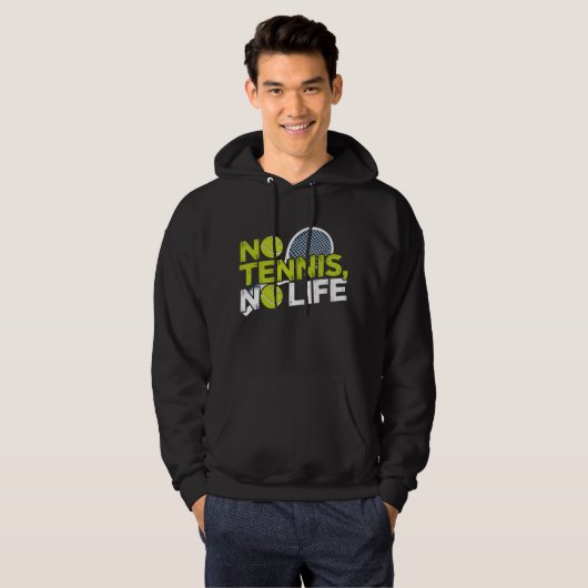 No Tennis, No Life - Design Sportive and Dynamic Hoodie (Voorkant volledig)