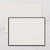 No text, Black Border, Ivory Modern Note Card Kaart (Voorkant / Achterkant)