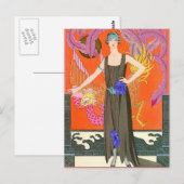 No Thank You beroemd gemaakt door George Barbier Briefkaart (Voorkant / Achterkant)