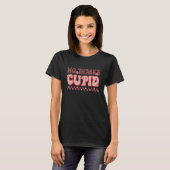 No-Thanks Cupid's Retro Groovy Flowers Valentine's T-shirt (Voorkant volledig)
