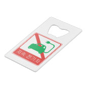 NO Thoroughfare for NEVs Korean Traffic Sign Creditkaart Flessenopener (Achterkant Gekanteld)