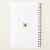 No Thoughts, Just Vibes – Shiba Inu Sketch Journal Notitieboek (Achterkant)