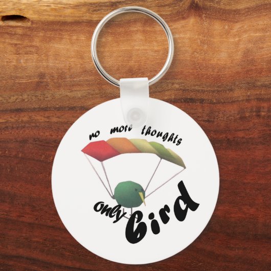 no thoughts only bird sleutelhanger (Achterkant)