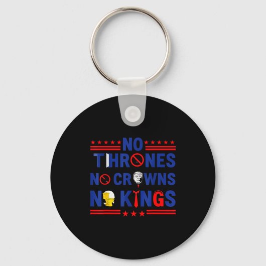 No Thrones No Crowns No Kings Sleutelhanger (Voorkant)