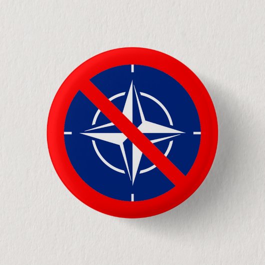 No to NATO Ronde Button 3,2 Cm (Voorkant)