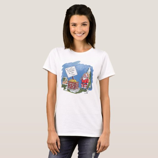 No To Santa vrouwen wit T-shirt (Voorkant volledig)