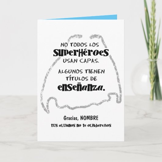 No todos los superhéroes usan capas. kaart (Voorkant)