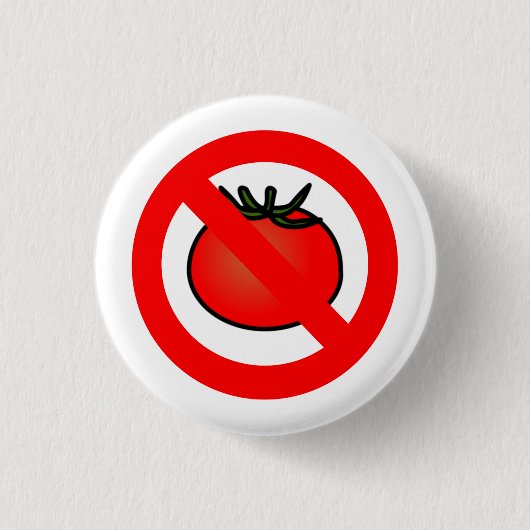 NO Tomaten Button (Voorkant)