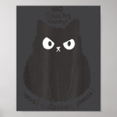No Touchy Social Distancing Please Funny Angry Cat Poster (Voorkant)