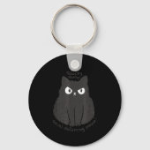 No Touchy Social Distancing Please Funny Angry Cat Sleutelhanger (Voorkant)