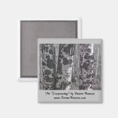 "No Trespassing" afbeelding van houtskool tekenmag Magneet (Voorkant / Achterkant)