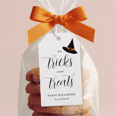 No Tricks behandelt gewoon Happy Halloween Cadeaulabel
