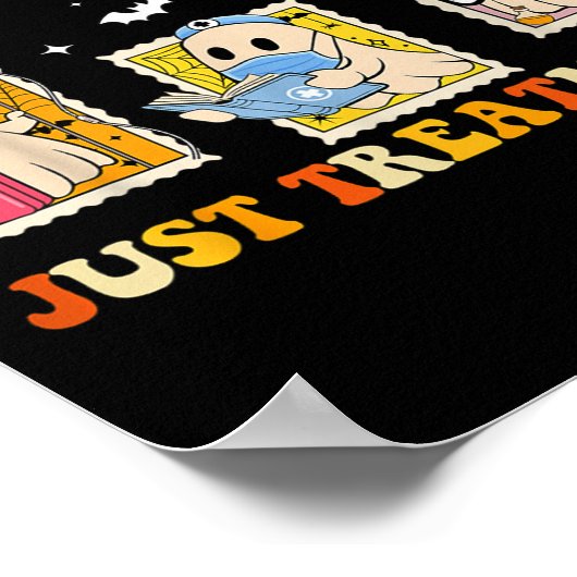 No Tricks Just S Funny Halloween Ghost Nursing Poster (Hoek)