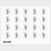 No Tricks Just Treats Halloween | Cute Skeleton Ronde Sticker (Vel)