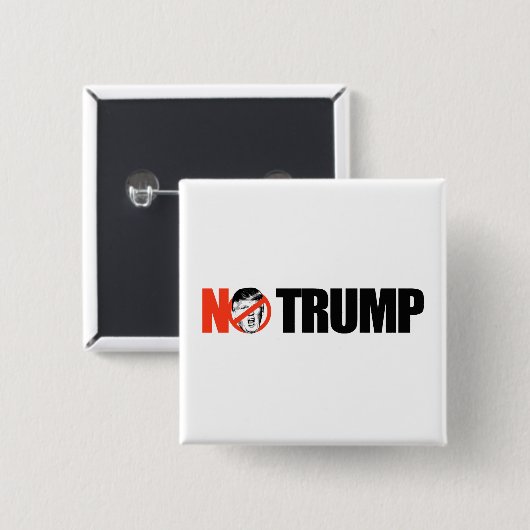 NO TRUMP -.png Vierkante Button 5,1 Cm (Voorkant /achterkant)