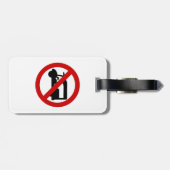 NO Tuk TAXI ⚠ Thai Road Sign ⚠ Bagagelabel (Achterkant horizontaal)