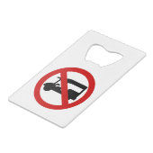NO Tuk TAXI ⚠ Thai Road Sign ⚠ Creditkaart Flessenopener (Voorkant Gekanteld)