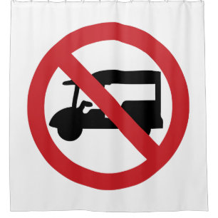 NO Tuk TAXI ⚠ Thai Road Sign ⚠ Douchegordijn