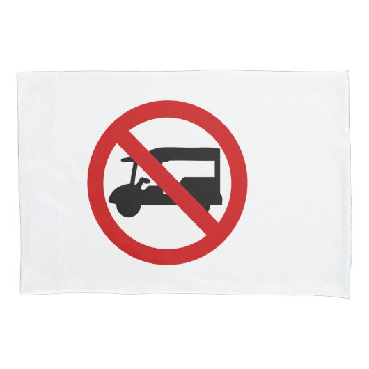NO Tuk TAXI ⚠ Thai Road Sign ⚠ Kussensloop (Voorkant)