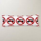 NO Tuk TAXI ⚠ Thai Road Sign ⚠ Lichaamskussen (Achterkant)