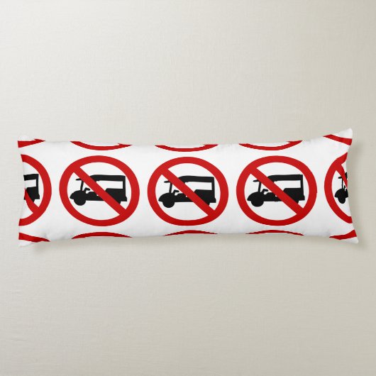 NO Tuk TAXI ⚠ Thai Road Sign ⚠ Lichaamskussen (Achterkant)